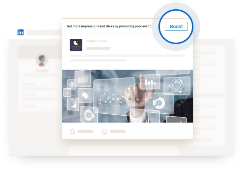 Illustration of screen showing boosting a post