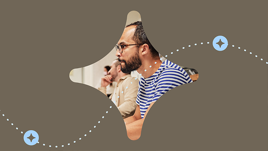 Photo of a talent leader engaged and looking forward.