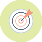 Illustration of a target with a bullseye.