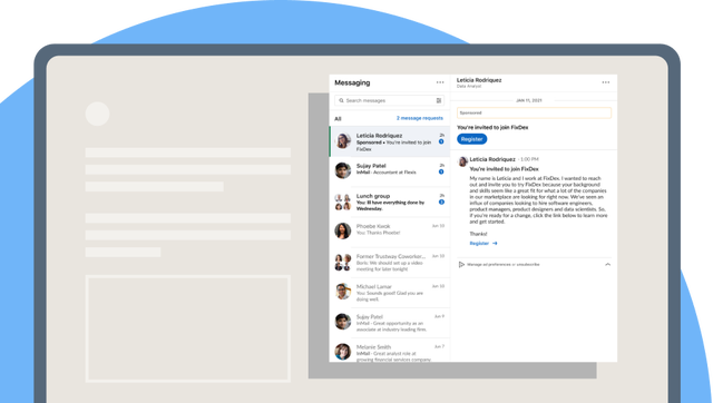 example of a message ad