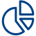 Icon of a pie chart with two highlighted segments.