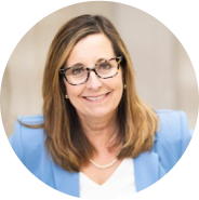 Abstract network with illustrations of six diverse coworkers