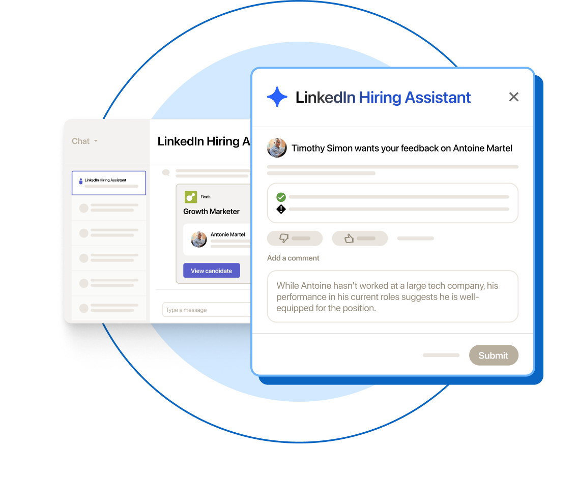 LinkedIn Hiring Assistant UI