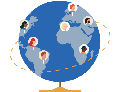 Icono de público global de LinkedIn