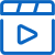 Icon of a video player.