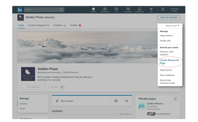 Click "Admin Tools" from the dropdown menu in your Admin View