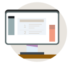 Illustration of a computer monitor.