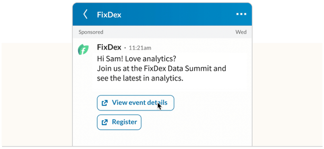Imagem de uma janela anúncios em conversa