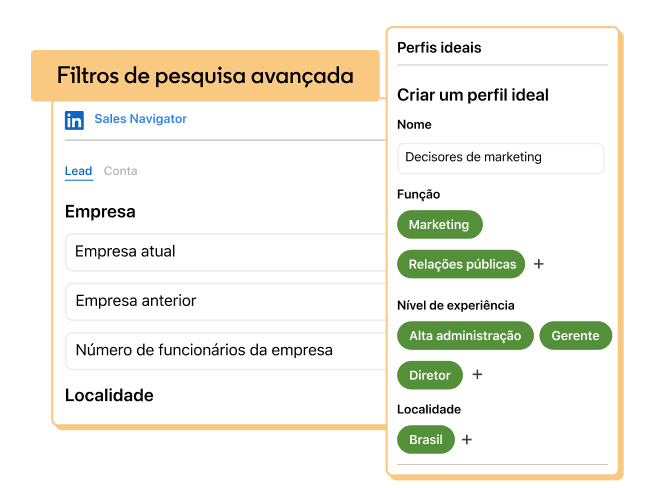 Imagem da IU do produto representando a identificação de pessoas relevantes