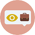 Illustration of eye and suitcase