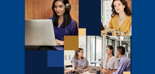 Multiple people on their computers